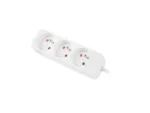 Lanberg Cable Power Strip, 3X French Outlets Quality-Grade Copper, 1.5 m   PS0-03E-0150-W