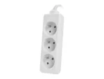 Lanberg Cable Power Strip, 3X French Outlets Quality-Grade Copper, 1.5 m   PS0-03E-0150-W
