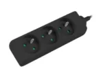 Lanberg Cable Power Strip, 3X French Outlets Quality-Grade Copper, 1.5 m   PS0-03E-0150-BK