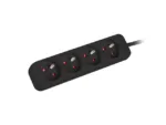 Lanberg Cable Power Strip, 4X French Outlets Quality-Grade Copper, 1.5 m   PS0-04E-0150-BK
