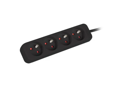 Lanberg Cable Power Strip, 4X French Outlets Quality-Grade Copper, 1.5 m   PS0-04E-0150-BK