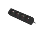 Lanberg Cable Power Strip, 4X French Outlets Quality-Grade Copper, 1.5 m   PS0-04E-0150-BK
