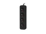 Lanberg Cable Power Strip, 4X French Outlets Quality-Grade Copper, 1.5 m   PS0-04E-0150-BK