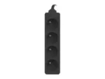 Lanberg Cable Power Strip, 4X French Outlets Quality-Grade Copper, 1.5 m   PS0-04E-0150-BK