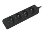 Lanberg Cable Power Strip, 4X French Outlets Quality-Grade Copper, 1.5 m   PS0-04E-0150-BK