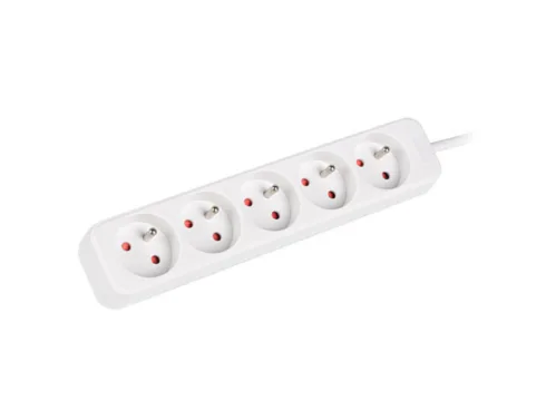 Lanberg Cable Power Strip, 5X French Outlets Quality-Grade Copper, 1.5 m   PS0-05E-0150-W