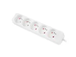 Lanberg Cable Power Strip, 5X French Outlets Quality-Grade Copper, 1.5 m   PS0-05E-0150-W