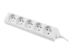 Lanberg Cable Power Strip, 5X French Outlets Quality-Grade Copper, 1.5 m   PS0-05E-0150-W