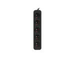 Lanberg Cable Power Strip, 5X French Outlets Quality-Grade Copper, 1.5 m   PS0-05E-0150-BK