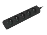 Lanberg Cable Power Strip, 5X French Outlets Quality-Grade Copper, 1.5 m   PS0-05E-0150-BK