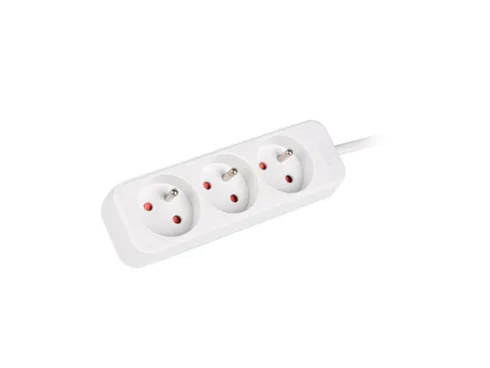 Lanberg Cable Power Strip 3M 3X French Outlets Quality-Grade Copper   PS0-03E-0300-W
