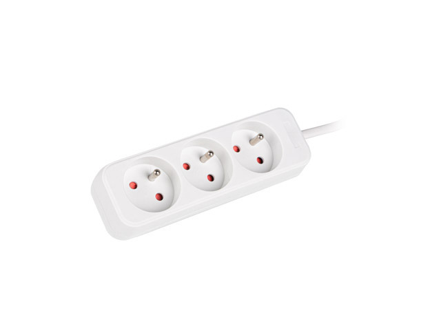 479662-ps0-03e-0300-w-5901969414868-0.webp Lanberg Cable Power Strip 3M 3X French Outlets Quality-Grade Copper PS0-03E-0300-W
