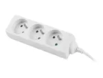 Lanberg Cable Power Strip 3M 3X French Outlets Quality-Grade Copper   PS0-03E-0300-W