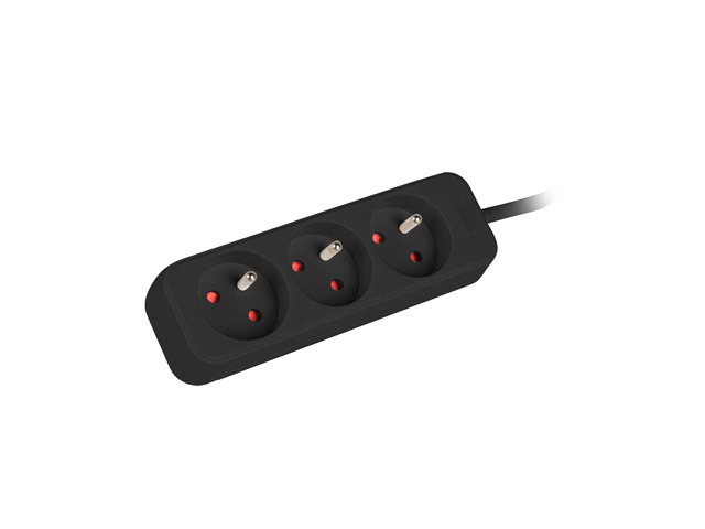 479663-ps0-03e-0300-bk-5901969414875-0.webp Lanberg Cable Power Strip, 3X French Outlets Quality-Grade Copper, 3 m PS0-03E-0300-BK