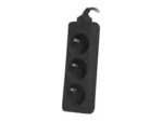 Lanberg Cable Power Strip, 3X French Outlets Quality-Grade Copper, 3 m   PS0-03E-0300-BK