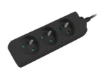 Lanberg Cable Power Strip, 3X French Outlets Quality-Grade Copper, 3 m   PS0-03E-0300-BK