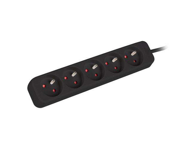 479664-ps0-05e-0300-bk-5901969414899-0.webp Lanberg Cable Power Strip, 5X French Outlets Quality-Grade Copper, 3 m PS0-05E-0300-BK