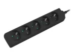Lanberg Cable Power Strip, 5X French Outlets Quality-Grade Copper, 3 m   PS0-05E-0300-BK