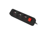 Lanberg Cable Power Strip, 3X French Outlets with Switch, Quality-Grade Copper, 1.5 m   PS1-03E-0150-BK