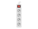 Lanberg Cable Power Strip, 4X French Outlets with Switch, Quality-Grade Copper, 1.5 m   PS1-04E-0150-W