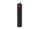 Lanberg Cable Power Strip 3M 5X French Outlets with Switch, Quality-Grade Copper   PS1-05E-0300-BK