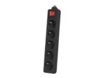 Lanberg Cable Power Strip 3M 5X French Outlets with Switch, Quality-Grade Copper   PS1-05E-0300-BK