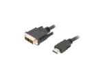 Lanberg HDMI to DVI-D Cable, Single Link with Gold-Plated Connectors   CA-HDDV-10CC-0018-BK   HDMI to DVI-D   1.8 m
