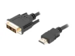 Lanberg HDMI to DVI-D Cable, Single Link with Gold-Plated Connectors   CA-HDDV-10CC-0018-BK   HDMI to DVI-D   1.8 m