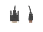 Lanberg HDMI to DVI-D Cable Dual Link with Gold-Plated 4K Connectors   CA-HDDV-20CU-0018-BK   HDMI to DVI-D   1.8 m