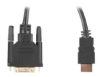 Lanberg HDMI to DVI-D Cable Dual Link with Gold-Plated 4K Connectors   CA-HDDV-20CU-0018-BK   HDMI to DVI-D   1.8 m