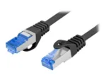 Lanberg   Patchcord Cat.6A S/FTP LSZH CCA Black Fluke Passed   PCF6A-10CC-0050-BK   0.5 m   Black