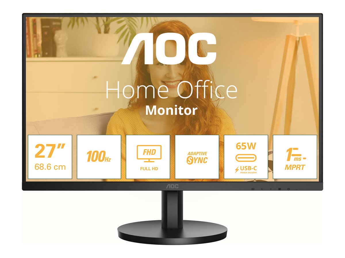 480404-27b3ca2-4038986181471-0.webp AOC 27B3CA2 27 ” IPS FHD 16:9 100 Hz 1 ms 1920 x 1080 pixels 250 cd/m² HDMI ports quantity 1 Black