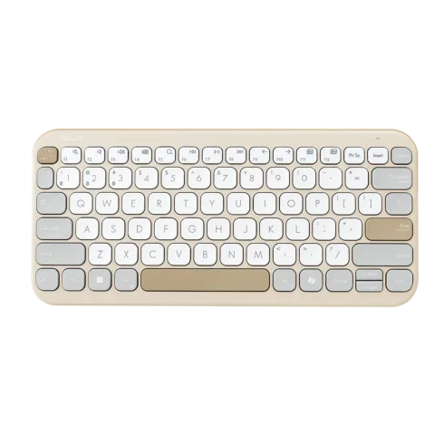Asus Marshmallow KW100   Keyboard   Wireless   US International   Oat Milk   Bluetooth