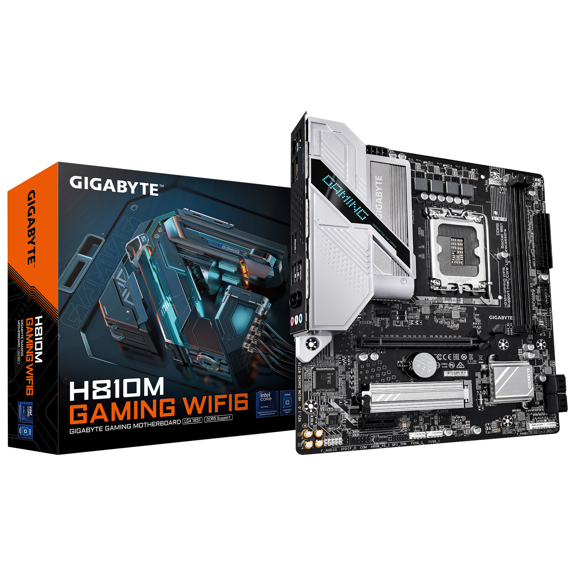 481579-h810m-gaming-wifi6-4719331869090-0.webp Gigabyte H810M GAMING WIFI6 Processor family Intel Processor socket LGA1851 DDR5 Supported hard disk drive interfaces M.2, SATA Number of SATA connectors 4