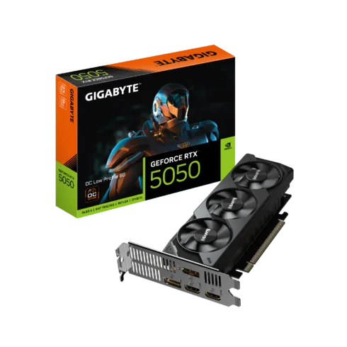 Gigabyte GeForce RTX 5050 OC Low Profile 8G   NVIDIA   8 GB   GeForce RTX 5050   GDDR6   HDMI ports quantity 2   PCI-E 5.0