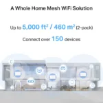 Mercusys BE3600 Whole Home Mesh Wi-Fi 7 System   Halo H27BE (2-pack)   802.11ax   Ethernet LAN (RJ-45) ports 1   Mesh Support Yes   MU-MiMO No   No mobile broadband