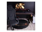 Arozzi Zona Round Floor Pad   Black/Gold