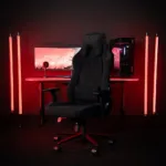 Arozzi Soft Fabric/Metal/Aluminium   Gaming Chair   Vernazza Soft Fabric   Pure Black
