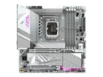 Gigabyte Z890M A ELITE WF7 ICE   Processor family Intel   Processor socket LGA1851   DDR5   Supported hard disk drive interfaces SATA, M.2   Number of SATA connectors 4