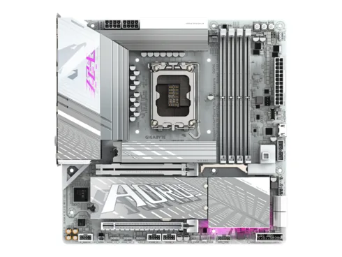 Gigabyte Z890M A ELITE WF7 ICE   Processor family Intel   Processor socket LGA1851   DDR5   Supported hard disk drive interfaces SATA, M.2   Number of SATA connectors 4