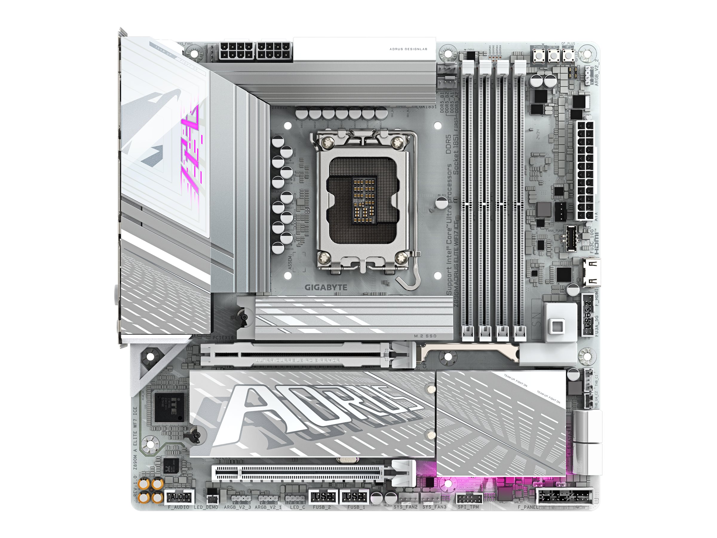 483680-z890m-a-elite-wf7-ice-4719331865269-0.webp Gigabyte Z890M A ELITE WF7 ICE Processor family Intel Processor socket LGA1851 DDR5 Supported hard disk drive interfaces SATA, M.2 Number of SATA connectors 4
