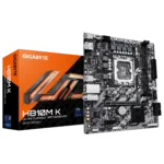 Gigabyte H810M K   Processor family Intel   Processor socket LGA1851   DDR5   Supported hard disk drive interfaces M.2, SATA   Number of SATA connectors 4