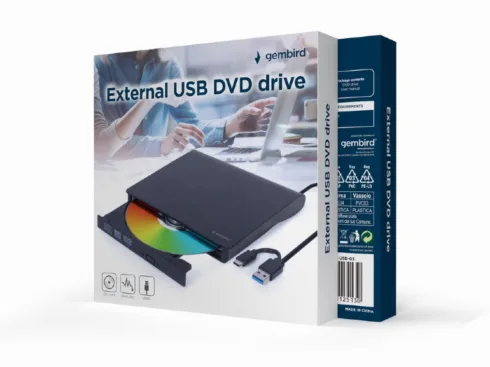 Gembird DVD-USB-031 optinis įrenginys su USB jungtimi
