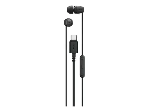 Sony Earbuds   IER‑EX15C   Wired   In-ear   Microphone   Black