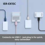 Sony Earbuds   IER‑EX15C   Wired   In-ear   Microphone   White
