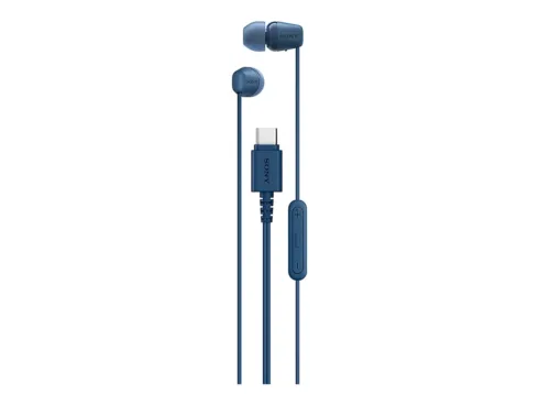 Sony Earbuds   IER‑EX15C   Wired   In-ear   Microphone   Blue