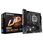 Gigabyte H610M D3H WIFI DDR4   Processor family Intel   Processor socket LGA1700   Supported hard disk drive interfaces SATA, M.2   Number of SATA connectors 4