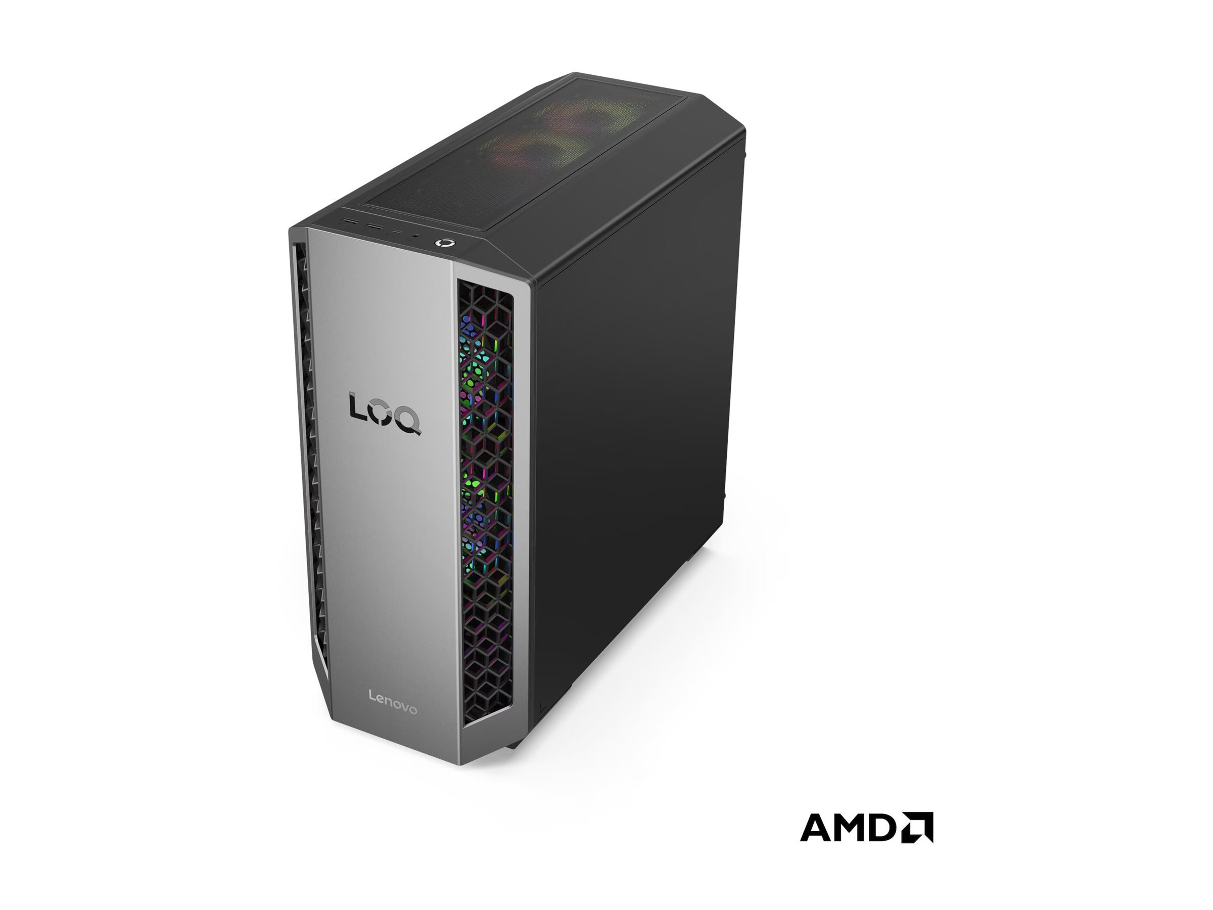 486053-91df0007mw-199271275801-0.webp Lenovo LOQ 26ADR10 Desktop Tower AMD Ryzen 7 8745HX 32 (2x16GB) GB SO-DIMM DDR5 1000 GB NVIDIA GeForce RTX 5060 Ti No Optical drive No keyboard Windows 11 Home Warranty 24 month(s)