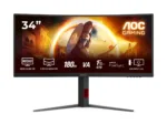 AOC   CU34G4   34 ”   Fast VA   UWQHD   21:9   180 Hz   1 ms   3440 x 1440 pixels   300 cd/m²   HDMI ports quantity 2   Black