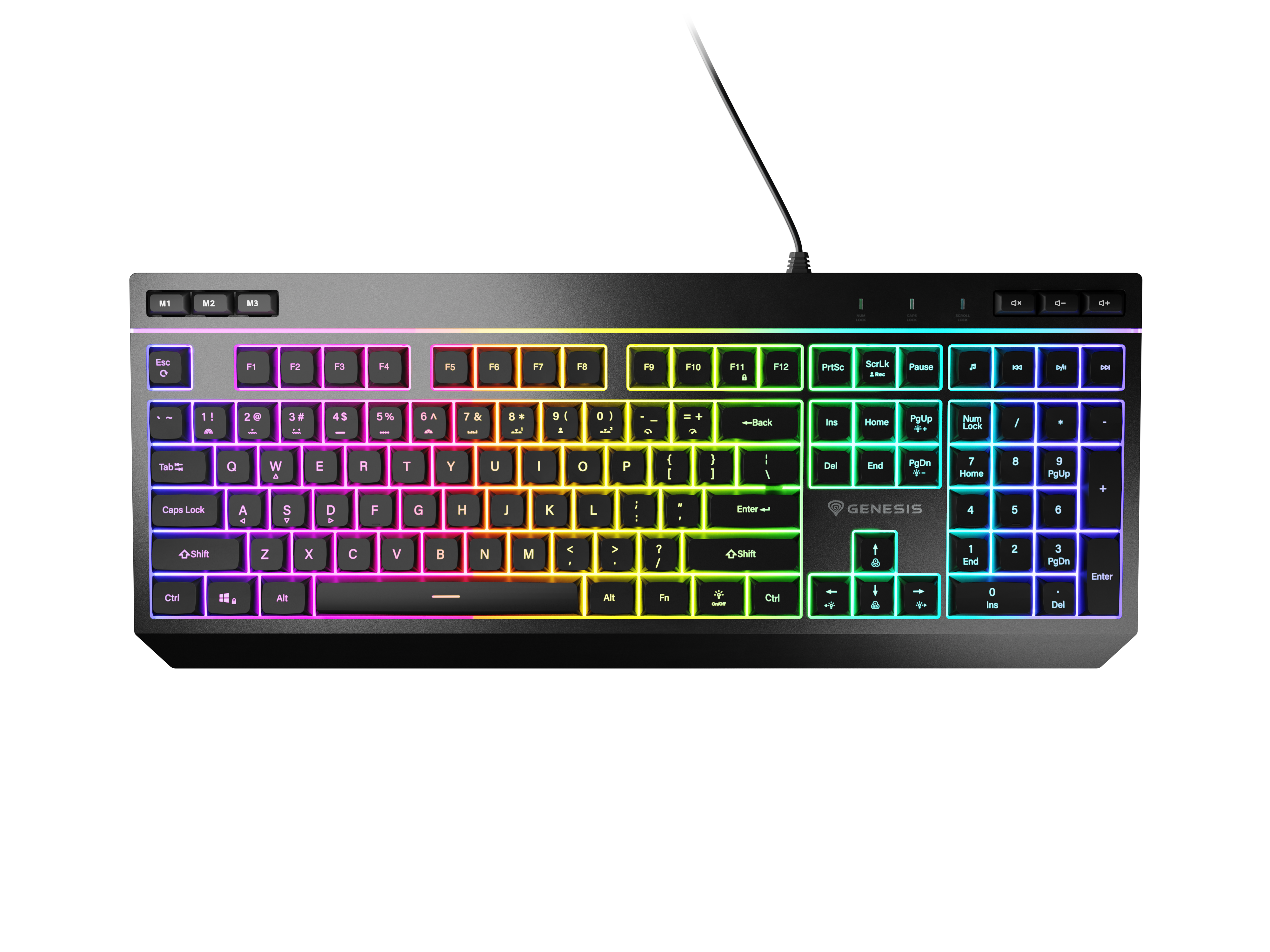 486591-nkg-2332-5901969449495-0.webp Genesis Rhod 530 Membrane Gaming Keyboard Wired US Black USB-A